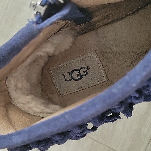 UGG Blue Suede Fringe Boots - Picture 6 of 6
